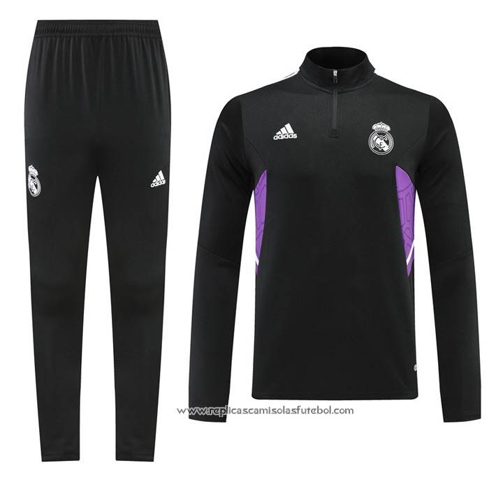 Sueter de Treinamento Real Madrid 2022-2023 Preto